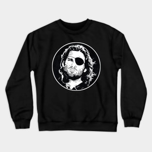 SNAKE PLISSKEN - Escape from New York (Circle Black and White) Crewneck Sweatshirt